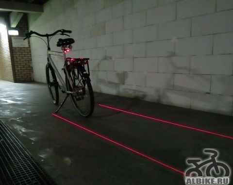 Велосипедный фонарь LED+ лазерный габарит - Фото #1