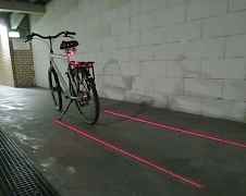 Велосипедный фонарь LED+ лазерный габарит