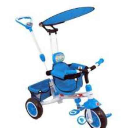 Велосипед детский трехколесный с козырьком