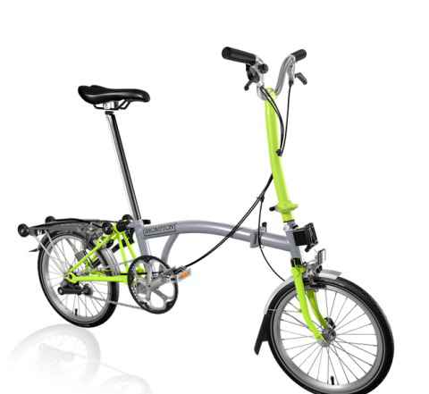 Складной велосипед Brompton H3R Grey/Lime Green