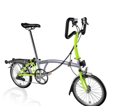 Складной велосипед Brompton P6R Grey/Lime Green