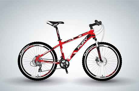 Новый велосипед Фури Yokogama 18" красный/белый/че