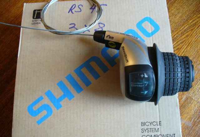 Шифтер правый Shimano Tourney SL-RS45 3х8скоростей