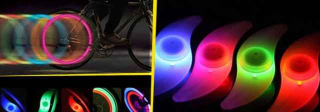 LED фонарик - светлячок на колесо велосипеда