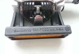 Педали Shimano PD-M520 с платформами SM-PD22