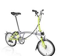 Складной велосипед Brompton M6L Grey/Lime Green