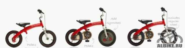 Gyrobike Велосипед 3в1 с гироколесом для 2.5-6лет