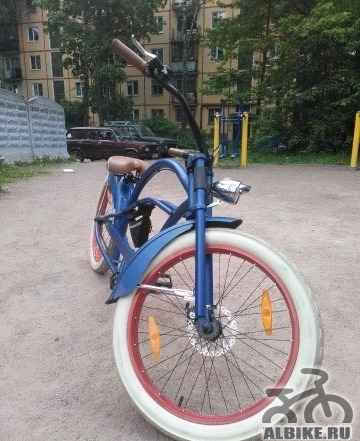 Велосипед чоппер Stretched Байк alfabike синий мат