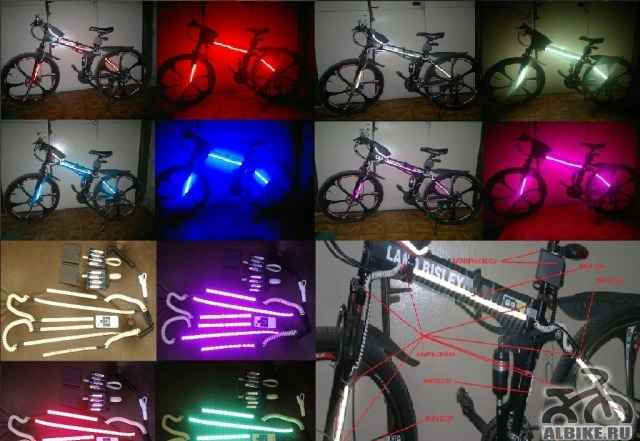 Подсветка Велосипеда Многоцветная на пульте Д. У - Фото #1