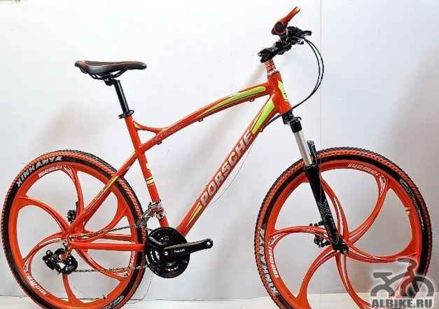 Велосипед Порше (оранжевый цвет) на литых дисках