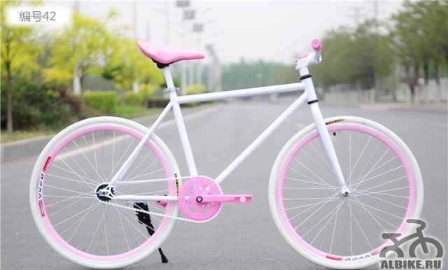 Велосипед розовый белый - Фото #1