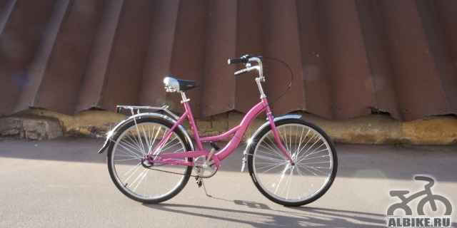 Розовый велосипед новый