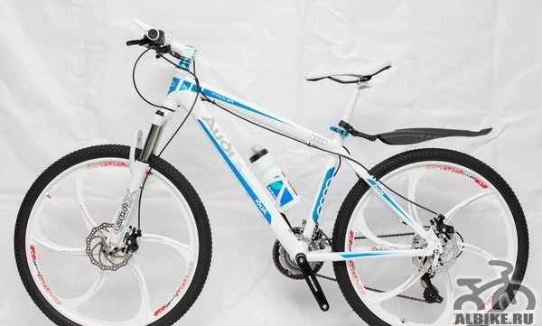 Велосипед ауди (бело-голубой) дискилитые