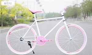 Велосипед розовый белый