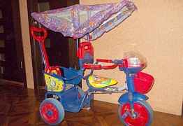 Детский двухместный велосипед для детей погодок