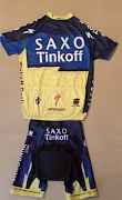 Вело Джерси+ шорты саксо Tinkoff