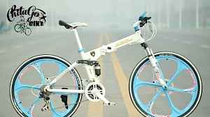 Велосипед Ламборджини белый с синими дисками