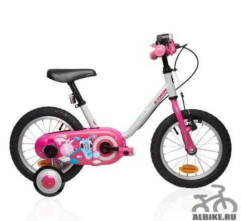 Велосипед 14" gira 2 детский розовый B"twin - Фото #1