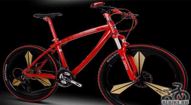 Велосипед БМВ X1 на спицах, белый/красный