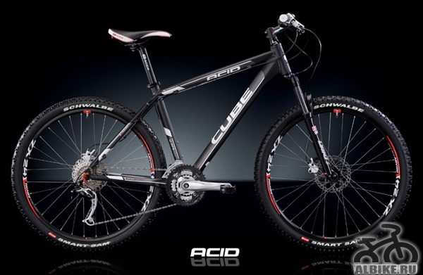Б/у велосипед куб Acid comp 2010г черного цвета