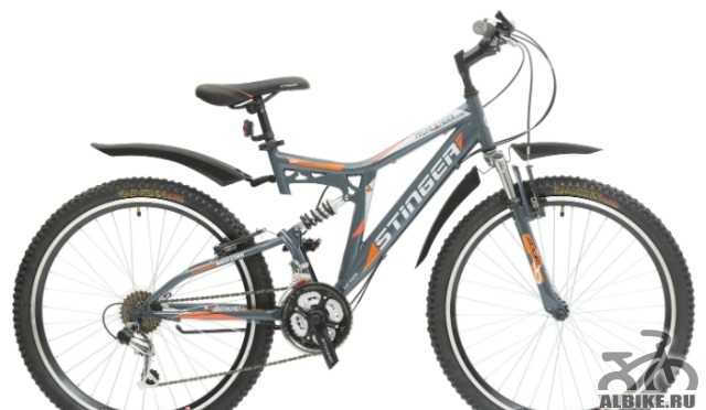 Велосипед Стингер Хайлендер SX180, серо-оранжевый