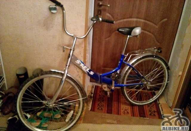 Дорожный велосипед Стелс складной новый синий