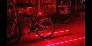 Велосипедный задний фонарь с лазером
