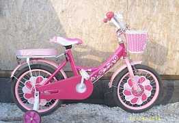 Детский розовый велосипед для девочки