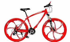 Велосипед БМВ X1 на спицах, черный/красный