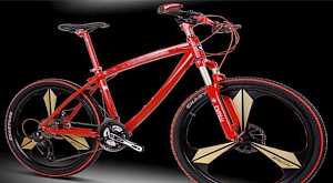 Велосипед БМВ X1 на спицах, белый/красный
