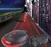Лазерный задний велосипедный фонарь