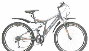 Велосипед Стингер Хайлендер SX180, серо-оранжевый